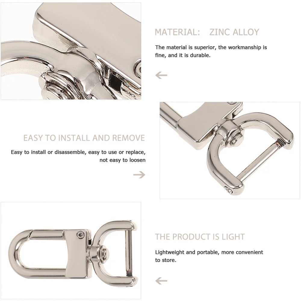 

4pcs Metal Bag Strap Buckle Luggage Suitcase Shoulder Strap Replacement Buckles
