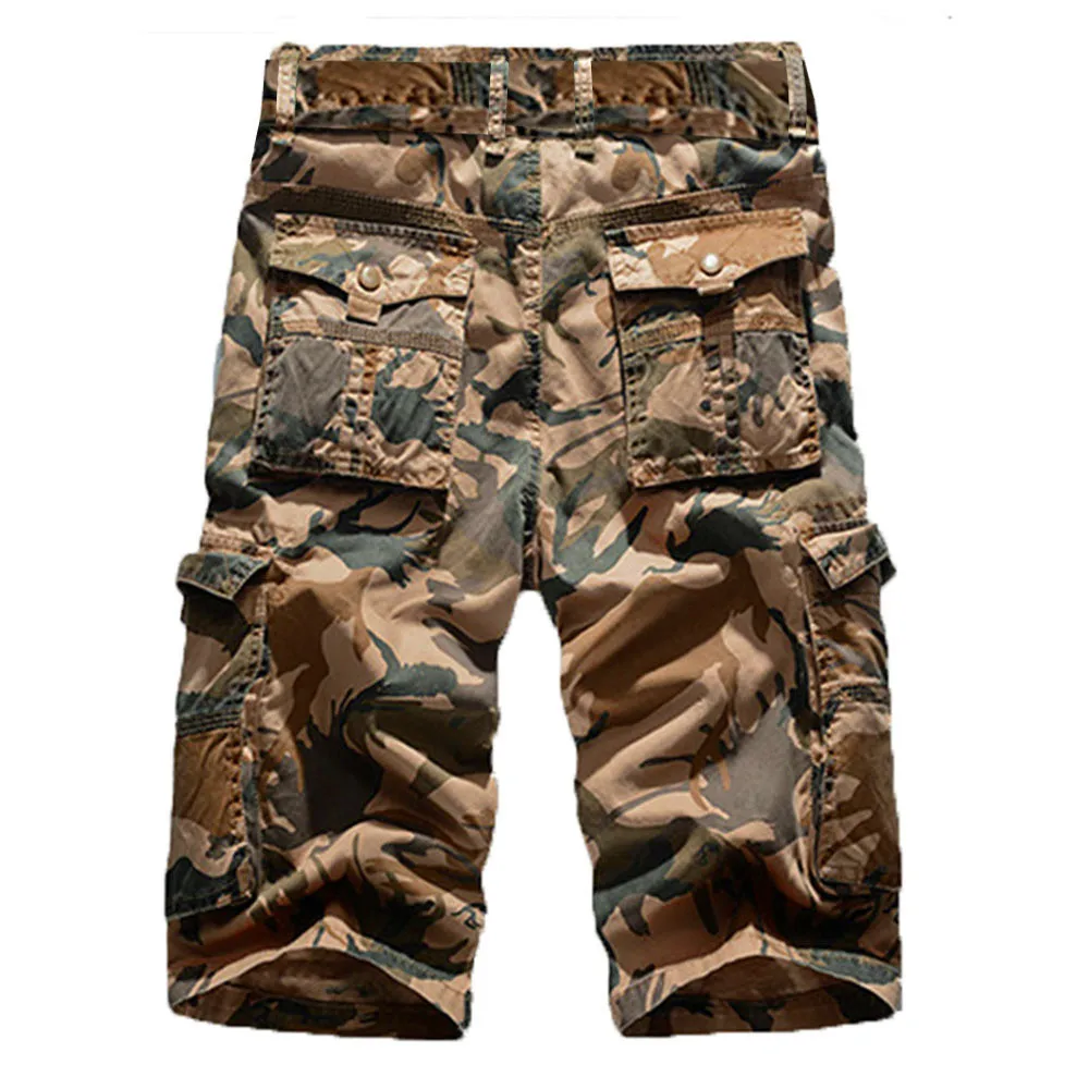 Мужские шорты-карго крутые камуфляжные летние хлопковые повседневные шорты