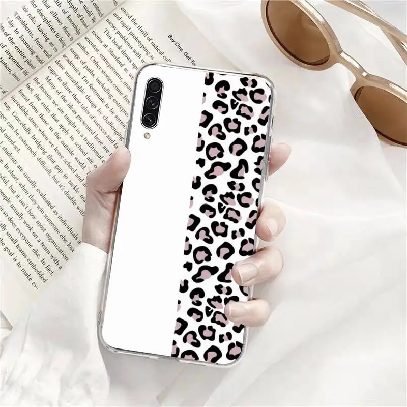 

Fashion luxury Leopard Print Phone Case Transparent for Samsung A71 S9 10 20 HUAWEI p30 40 honor 10i 8x xiaomi note 8 Pro 10t 11