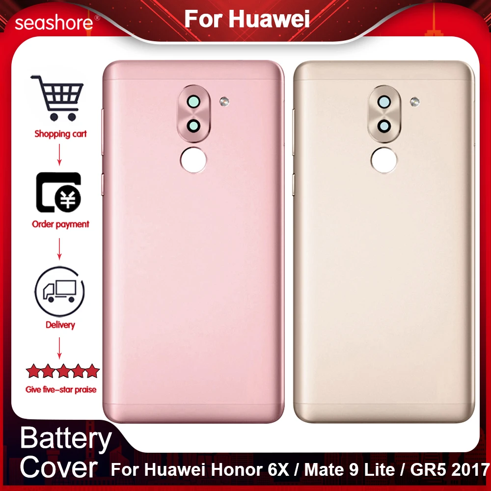 

Оригинальная крышка аккумулятора для Huawei Honor 6X, для Huawei Mate 9 Lite GR5 2017, крышка аккумулятора, корпус, задняя крышка, запасные части