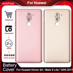 original for huawei honor 6x battery cover for huawei mate 9 lite gr5 2017 battery cover housing back case replacement parts free global shipping