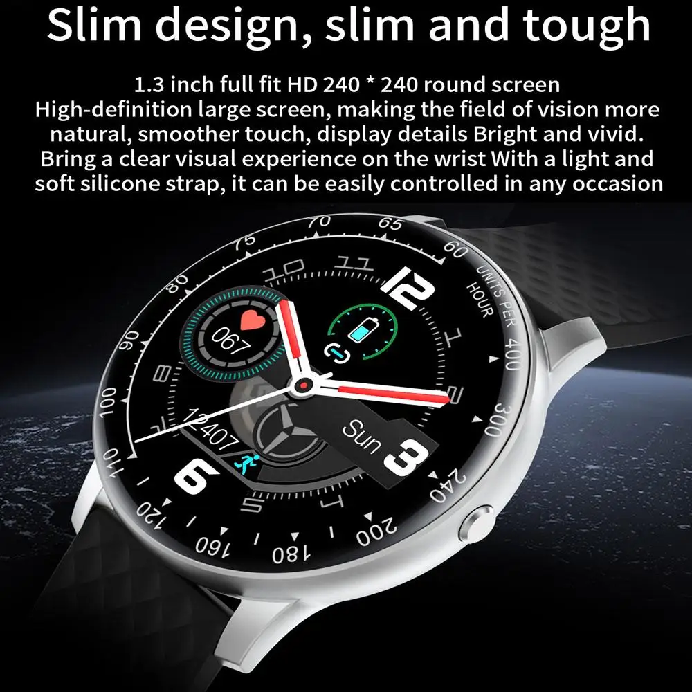 Смарт-часы для мужчин и женщин DIY Watchface Full Touch цвет в ассортименте - купить по