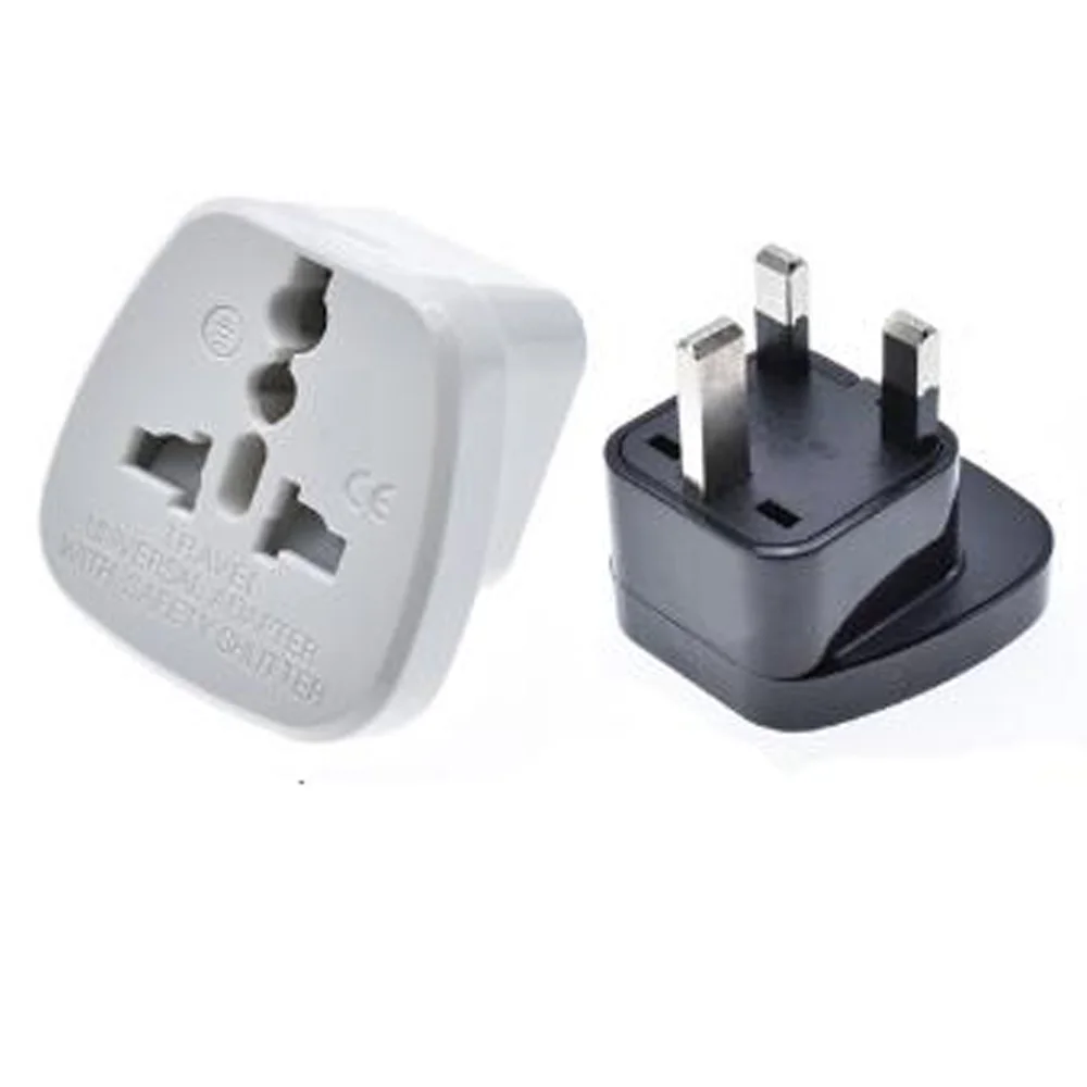 

Black white 13A 250V Global Travel adaptor Plug Socket convertor for UK Hong Kong Singapore Malaysia Thailand With safety door