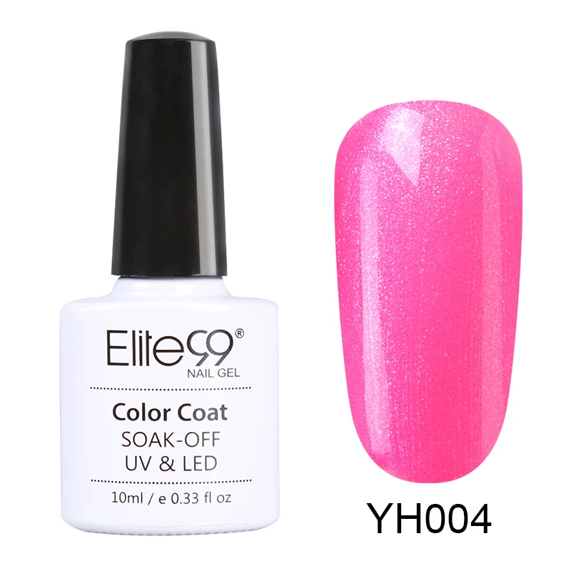YH004 Elite99 10 мл розовый цвет УФ Гель-лак Полупостоянный праймер верхнее покрытие гель лак для ногтей, маникюр гель лак для ногтей - Цвет: YH004