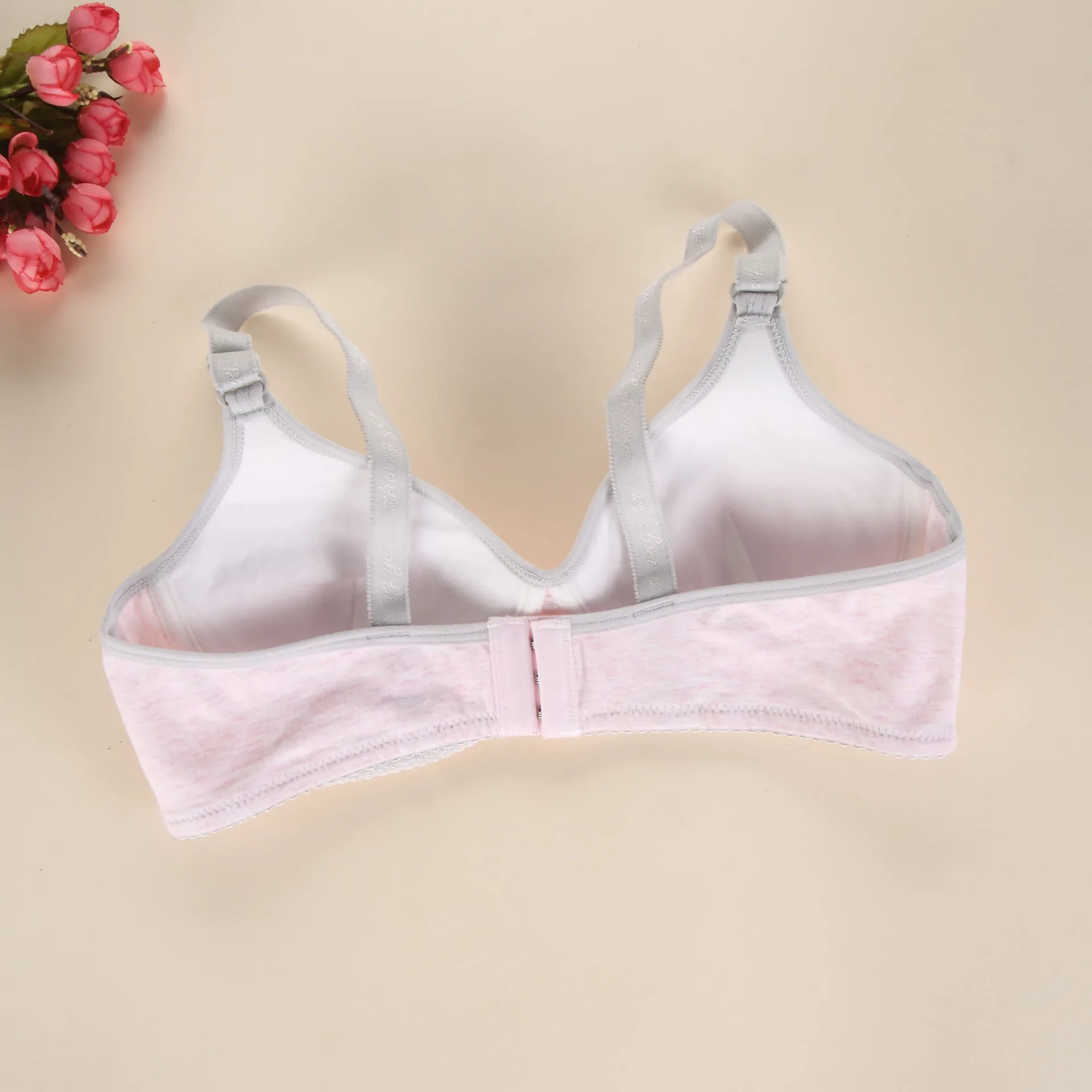

New Sexy Lingerie Fashion Underwear Women Striped Soft Comfortable Breathable Push Up Bra Junior High School Girl Bra