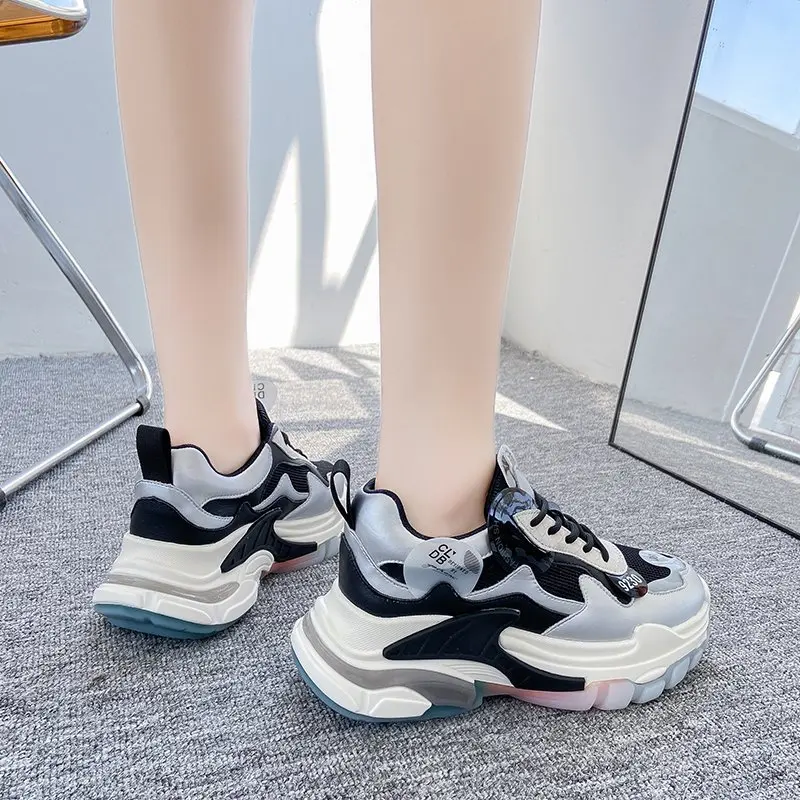 

Women Sneakers Shoes Basket Femme Breathable Thick Bottom Ladies Trainers Platform Shoes Woman Chunky Sneakers Zapatillas Mujer