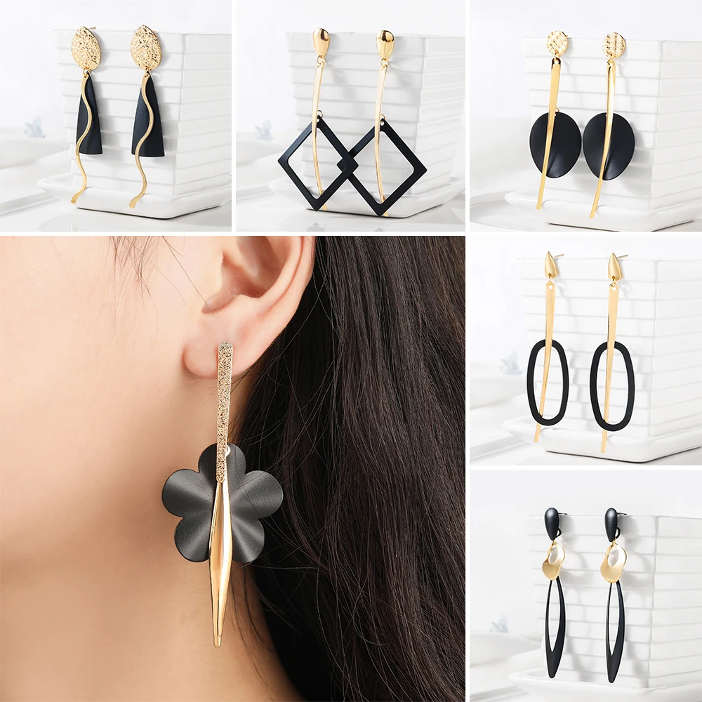 aliexpress.com - WYBU Fashion Statement Earrings Zinc Alloy Geometric Drop Earrings for Women Metal Hanging Dangle Earrings  Female Jewelry
