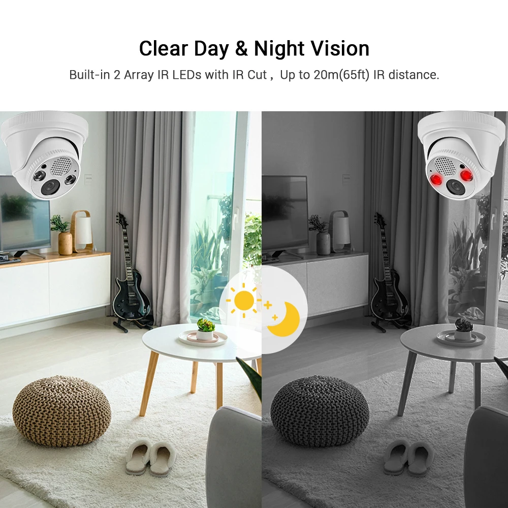 hd 1080p wifi camera indoor dome wireless camera nightvision two way audio email alert icsee xmeye cloud home security camera free global shipping