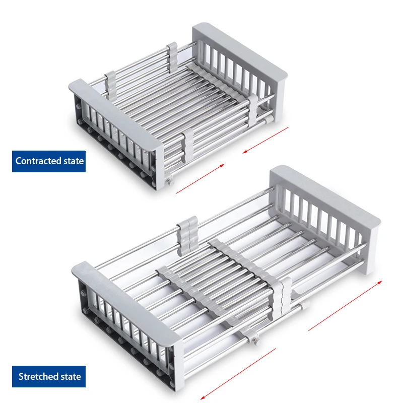 Сетчатая стойка из нержавеющей стали для раковины регулируемая дренажная