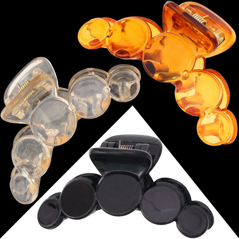 

7CM Moon Style Hair Clips for Women Girl Plastic Hair Claw Clips Nonslip Outdoor Hair Jaw Clips Fashion Soild Hairpin