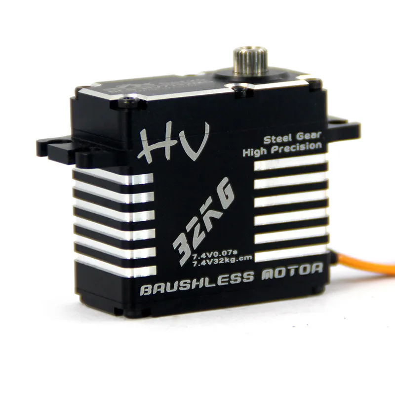 JX-BLS-HV7132MG Servo Digital sin escobillas, engranaje de acero de precisi&oacute;n de alta velocidad, CNC, 32KG, 7,4 V, 0.07seg, para coche, Robot, avi&oacute;n, Dron teledirigido-0