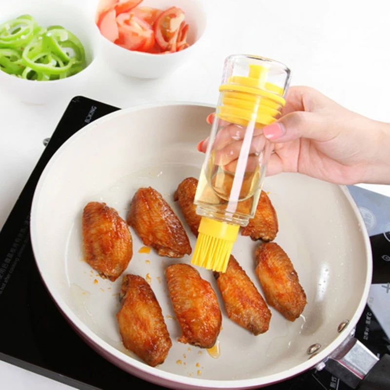 

Silicone Kitchen Tool Oil Brush Bottle Cooking Baking Barbecue Oil Bottle SER88