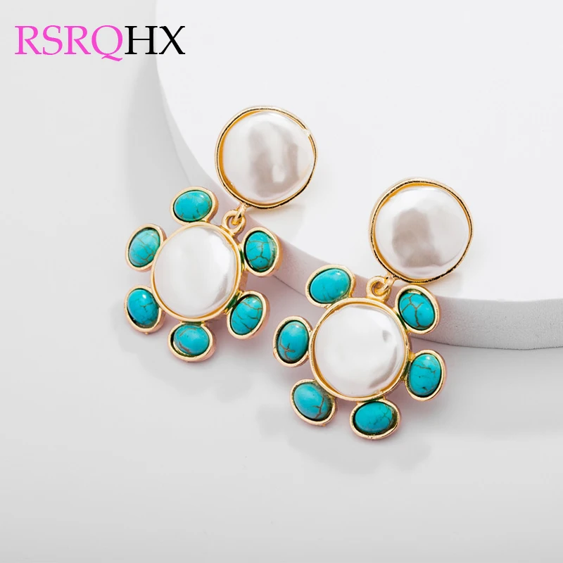 Серьги подвески в стиле бохо для женщин висячие ювелирные украшения золотого