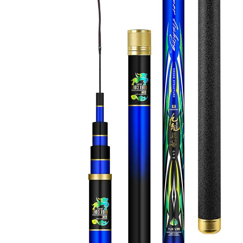 

3.6m-11m Power Hand Rod Super Hard 12H Sturgeon Angeln Canne High Carbon Telescopic Wedkarstwo Olta Spinning Oltas Vara De Pesca