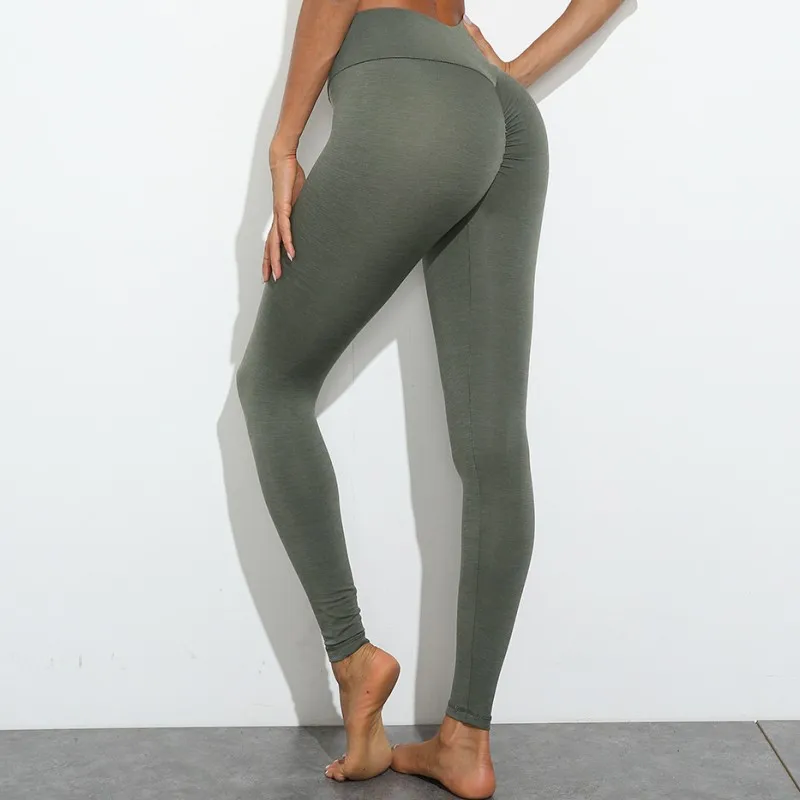 

Sexy Cross Waist Push Up Fitness Leggins Women Pants High Waist Exercise Leggings Hip Seam Design Crease Workout Leggings 2020