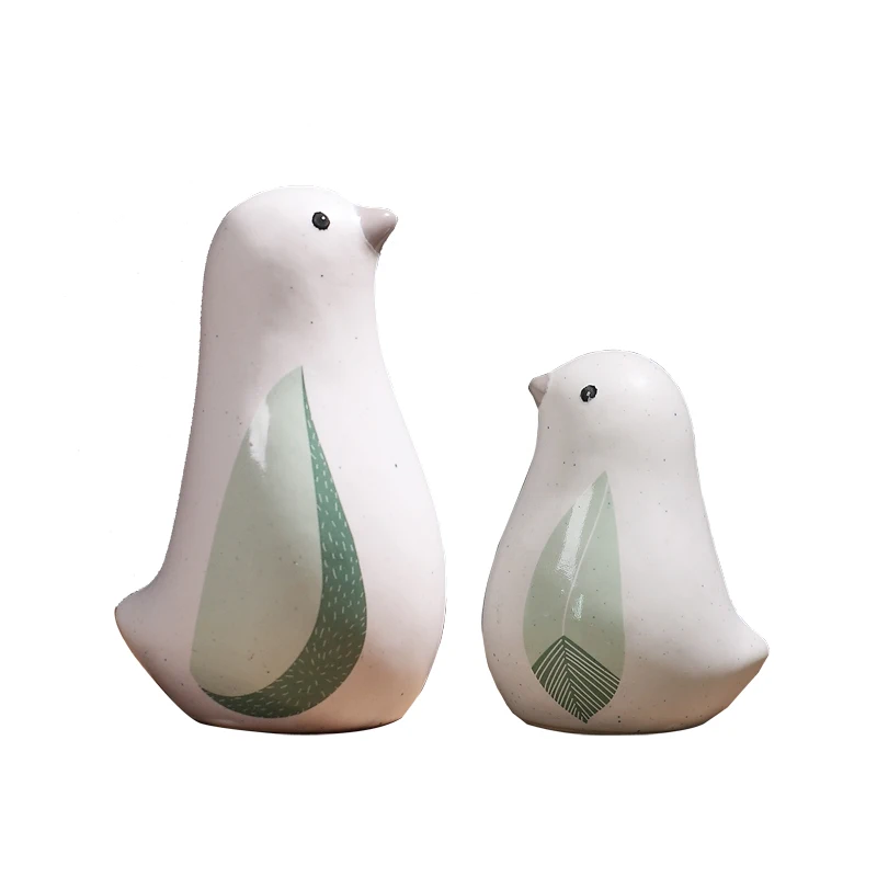 

Modern Minimalist Ceramic Animal Figurines Ceramic Bird Figure Statues Creative Ornaments Miniatures Crafts Wedding Home Decor