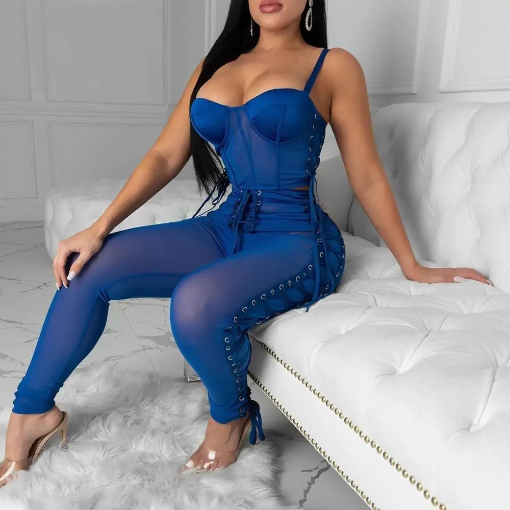 Женские брюки на шнуровке сексуальные черные прозрачные сетчатые леггинсы