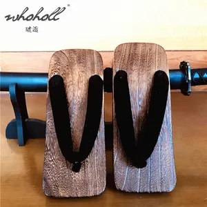 WHOHOLL Getaлетние мужские шлепанцы; Деревянные шлепанцы; Японские гэта, сабо обувь; Костюмы для косплея; Обувь; Сланцы