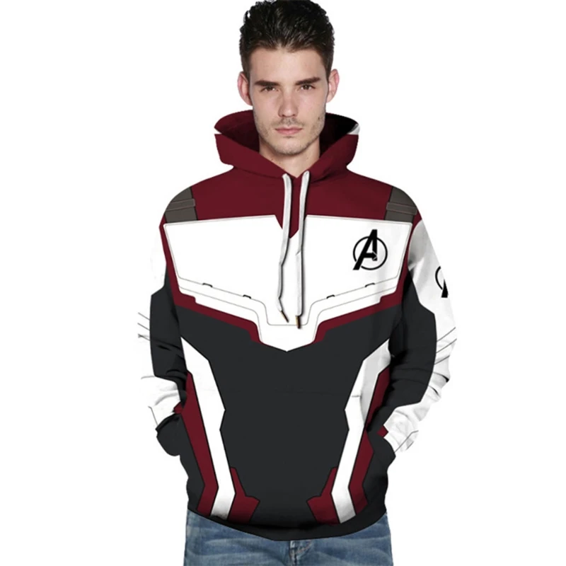 

X5XD Men Women Autumn Long Sleeve Drawstring Hoodies Funny Quantum Realm Armors Superhero 3D Printed Sweatshirt Cosplay Pullover
