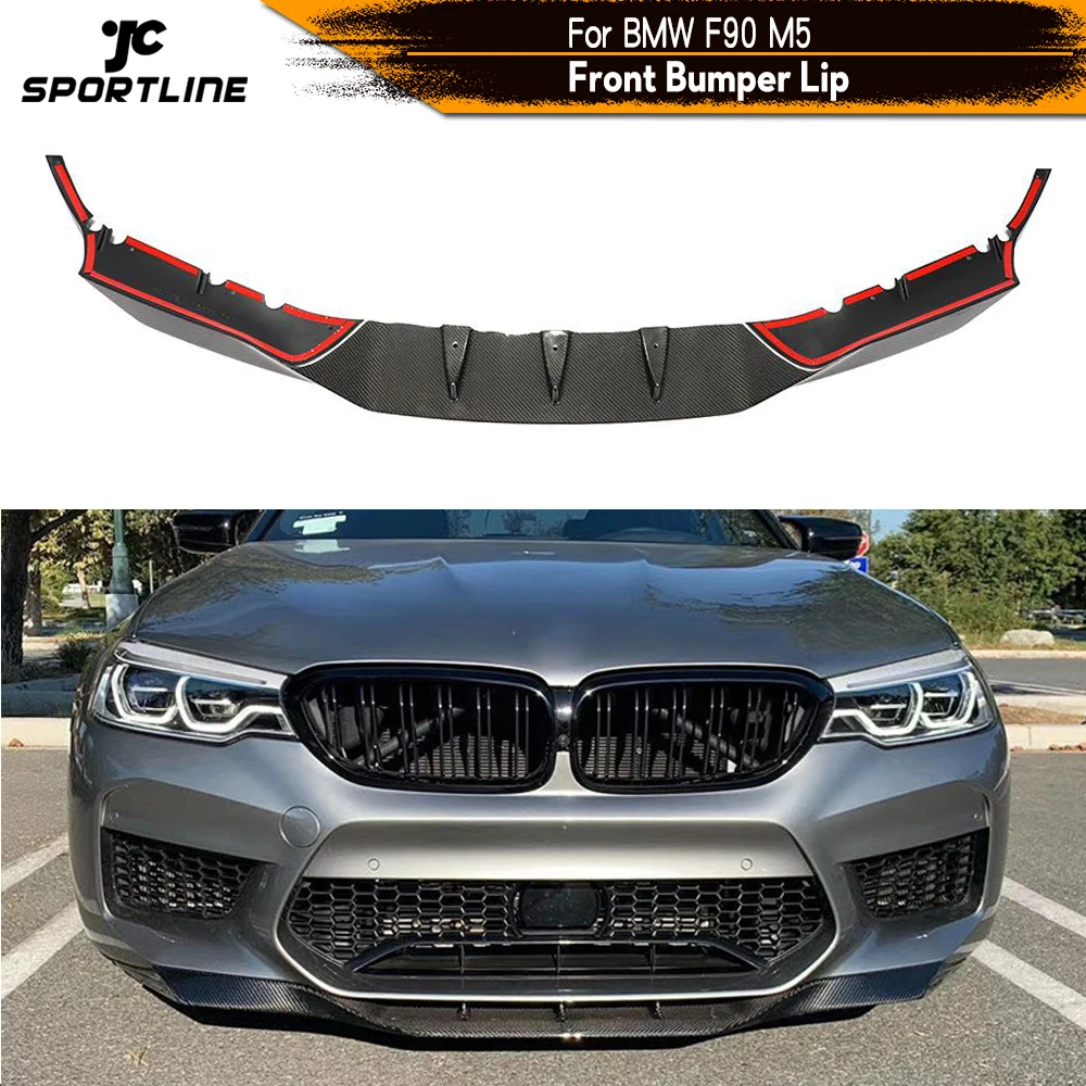 Передний бампер спойлер разветвители для BMW F90 M5 2018-2020 передний из углеродного