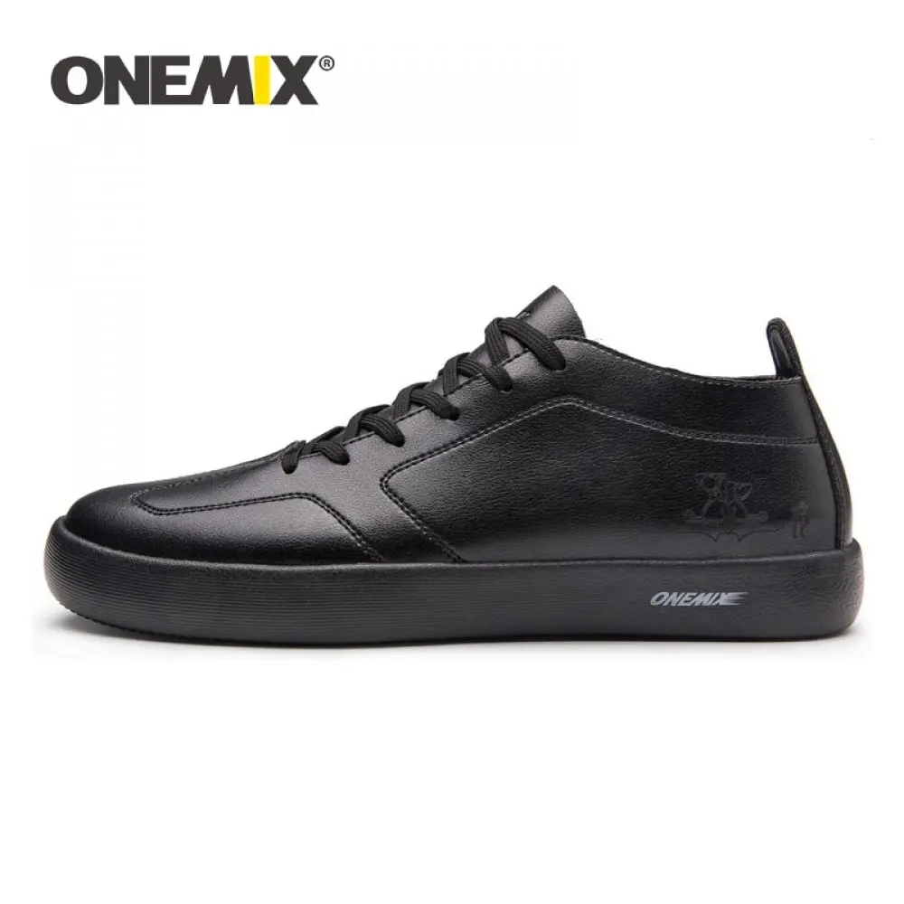 

ONEMIX 2021 Men Skateboarding Shoes Lightweight Leather Lace-up Sneakers Sport Outdoor Casual Walking Shoes Trainers Size 39-45