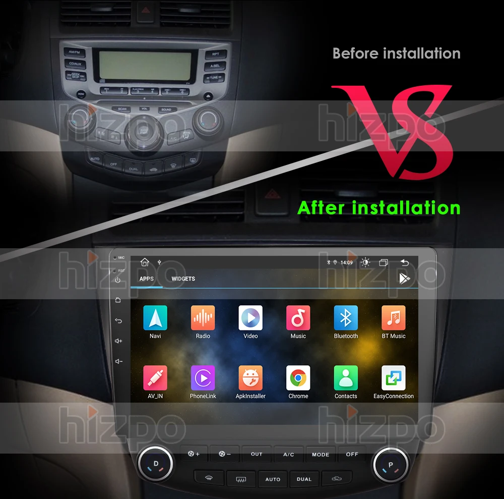Автомагнитола на Android 10 без DVD GPS-плеер навигация для 2003-2007 Honda Accord 7 автомобильный