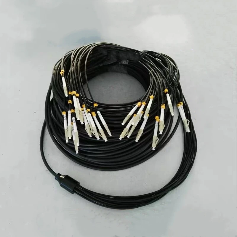 5M 12 cores TPU Patchcord OM1 OM2 OM3 MM waterproof LC SC FC multimode Armored fiber patch lead Outdoor FTTA jumper 12C 6.0mm