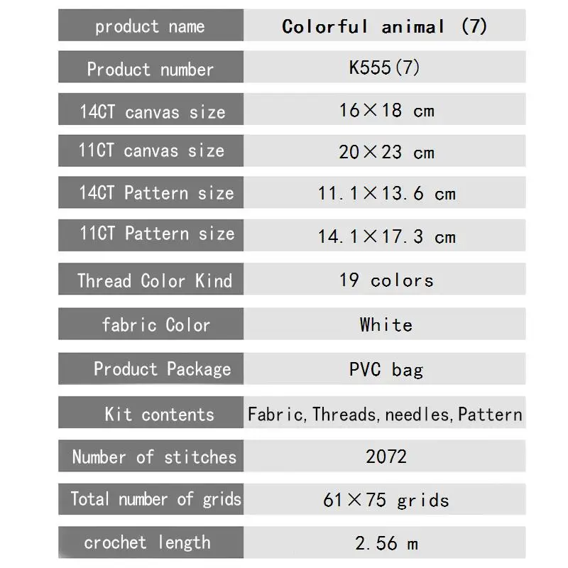 Наборы для вышивки крестиком наборы красочные узоры с животными украшение