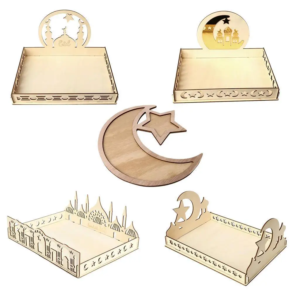 Деревянный десертный поднос ИД Мубарак праздничный Настольный Подарочный для