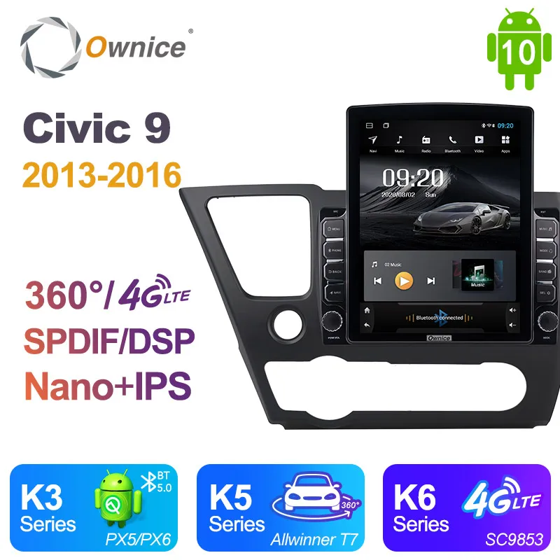 Ownice Android 10 0 для Honda Civic 9 2013 - 2016 автомобильное радио мультимедийное видео аудио GPS