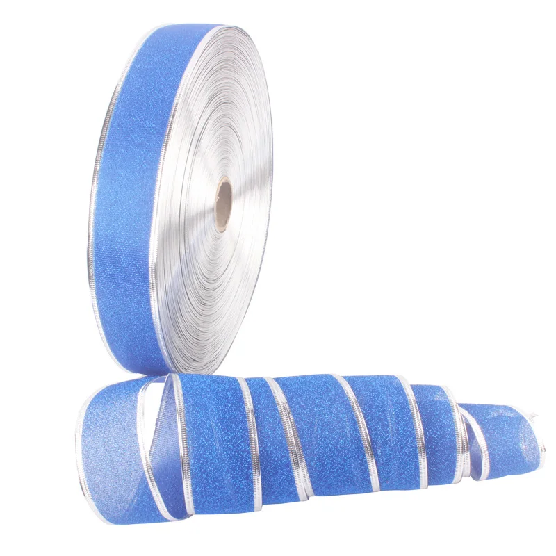 Ленты серебристые с металлическим блеском 50 мм 2 ярда|Ленты для шитья| |