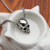 mens small skull pendant casual party jewelry biker high quality metal skull necklace pendant