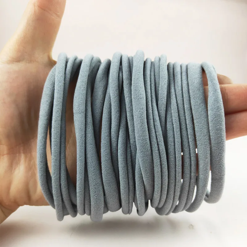 Color 16 Grey Телесного цвета, нейлоновые детские повязки на голову, нейлоновые эластичные, один размер, подходят для всех, супер мягкие, тонкие, тянущиеся, объемные, сделай сам, для рукоделия, для детского душа, 10 шт. HB388D - Цвет: Color 16 Grey