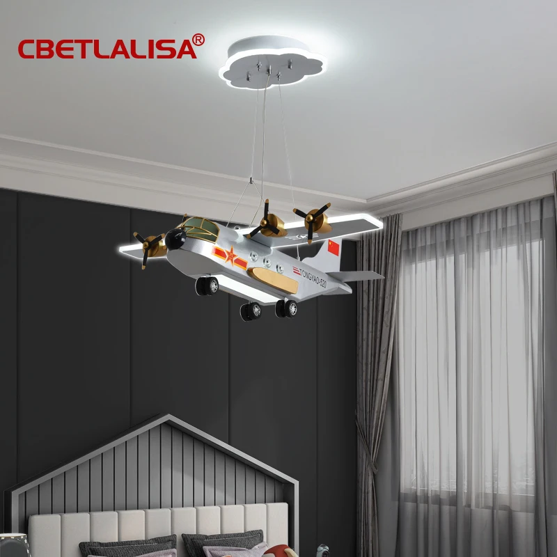 

Kids Room Lamp For Children Chandelier Kids Lighting Fixtures Airplane Kids Lamp For Bedroom Children's Room Led Light Lamp