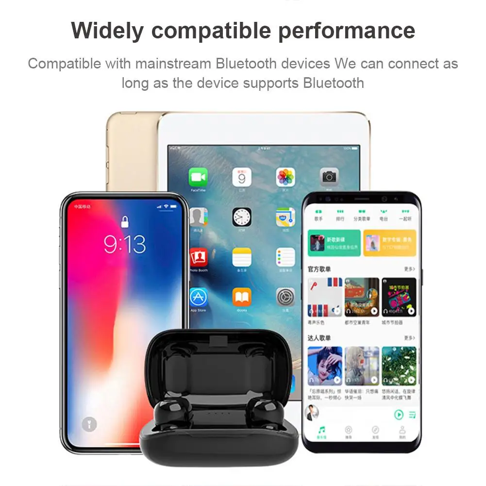 TWS Wireless Earphones Bluetooth 5.0 HD Call Earphone Stereo Noise Reduction Headset With Microphone Charging Case | Электроника