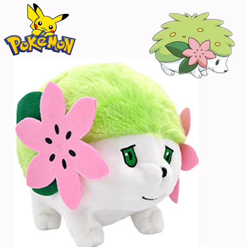 

20cm Pokemon Kawaii Shaymin Plush Doll Cute Anime Cartoon Short Stuffed Doll Pokémon Cool Model Toys For Kids Christmas Gifts