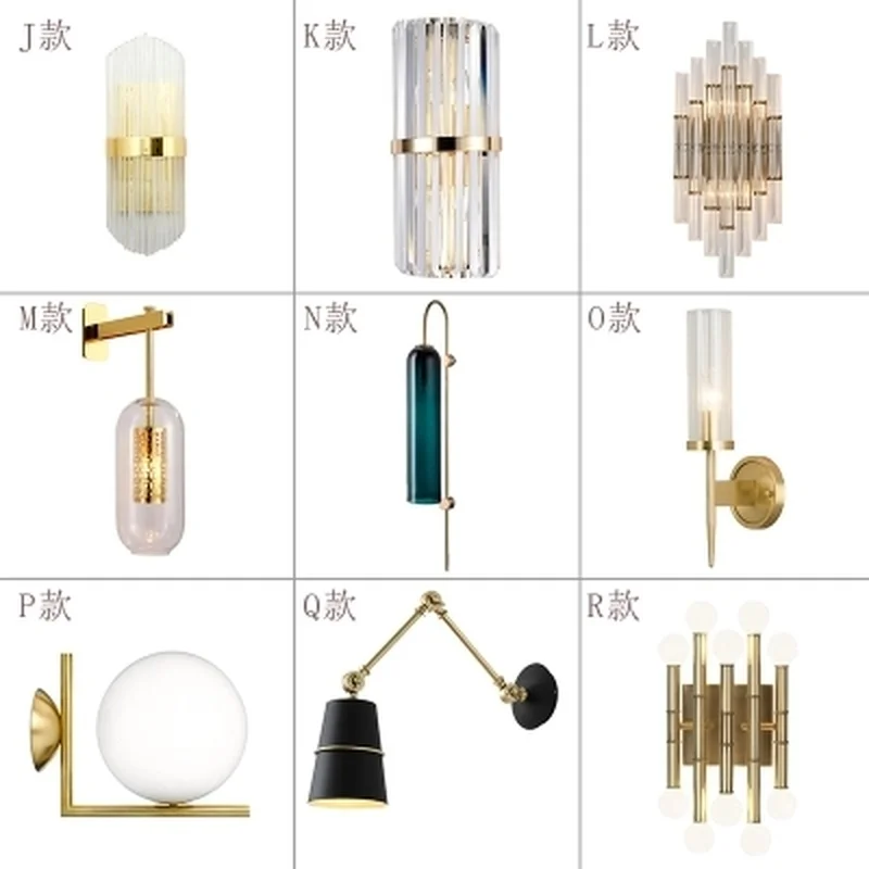 Настенный светильник в итальянском стиле лампа черного/золотого цвета для