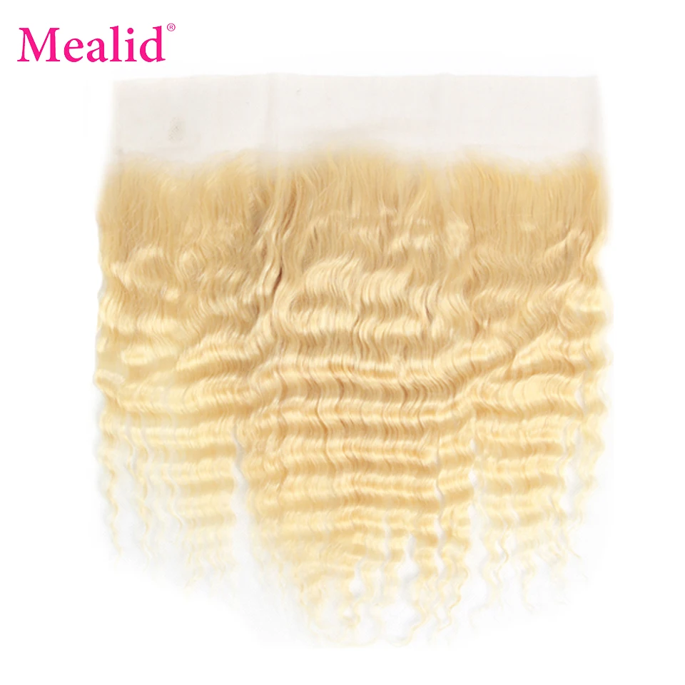 Mealid 613 блонд пряди с фронтальной застежкой цветные Человеческие волосы Remy