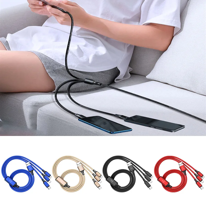 USB-кабель для быстрой зарядки и передачи данных 3 в 1 автомобильные аксессуары Tesla