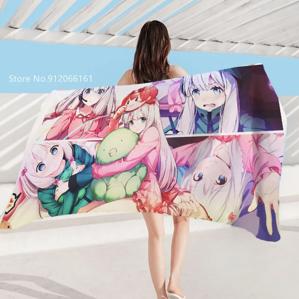 

Teacher Eromanga Beach Bath Towel Yoga Blanket Swimming Surfing Poncho Beach Pad Cartoon Girls Anime Toallas De Playa Grandes