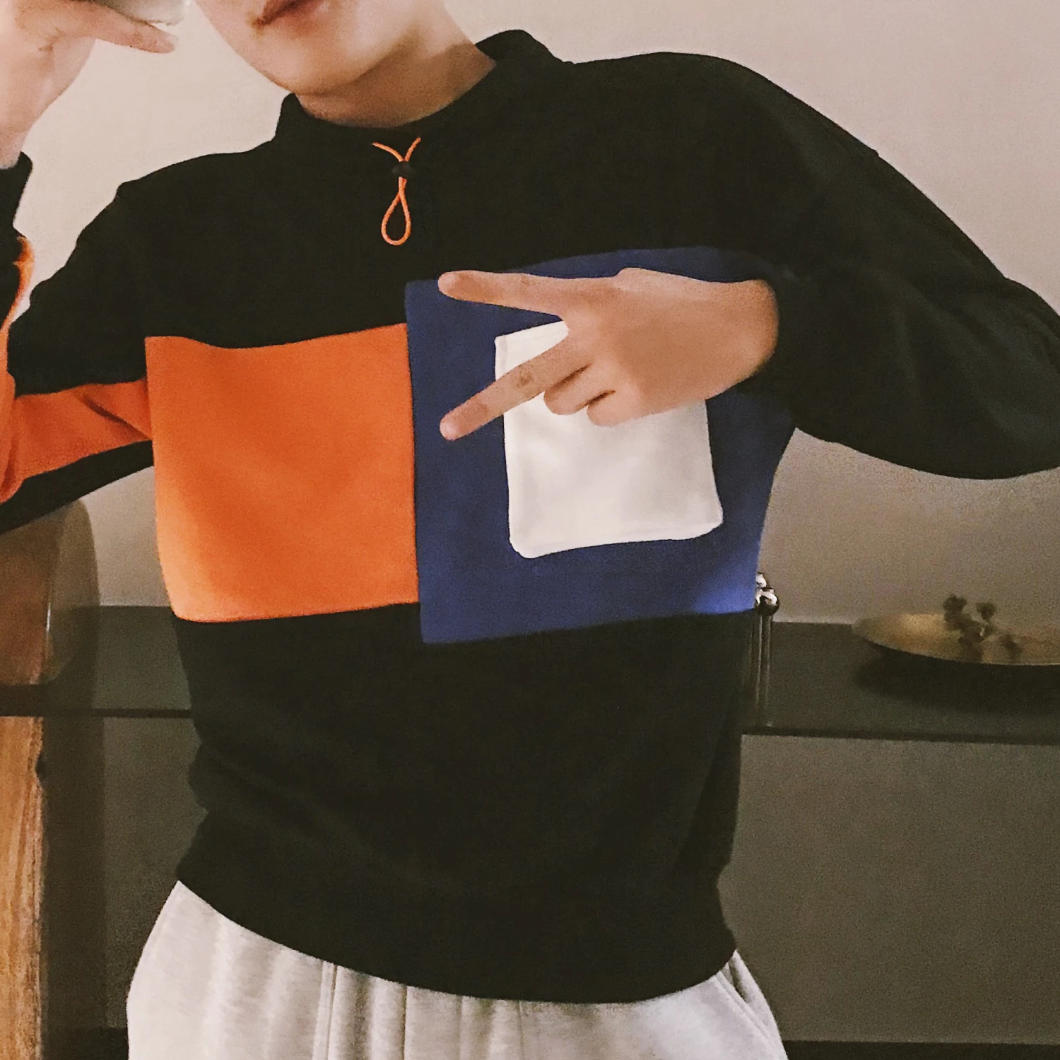 

Patchwork Spring 2020 Pullover Long Sleeve Hoodies Shirt Men Hip Hop Pocket Casual Fashion Streetwear Sweatshirt Sudadera Hombre