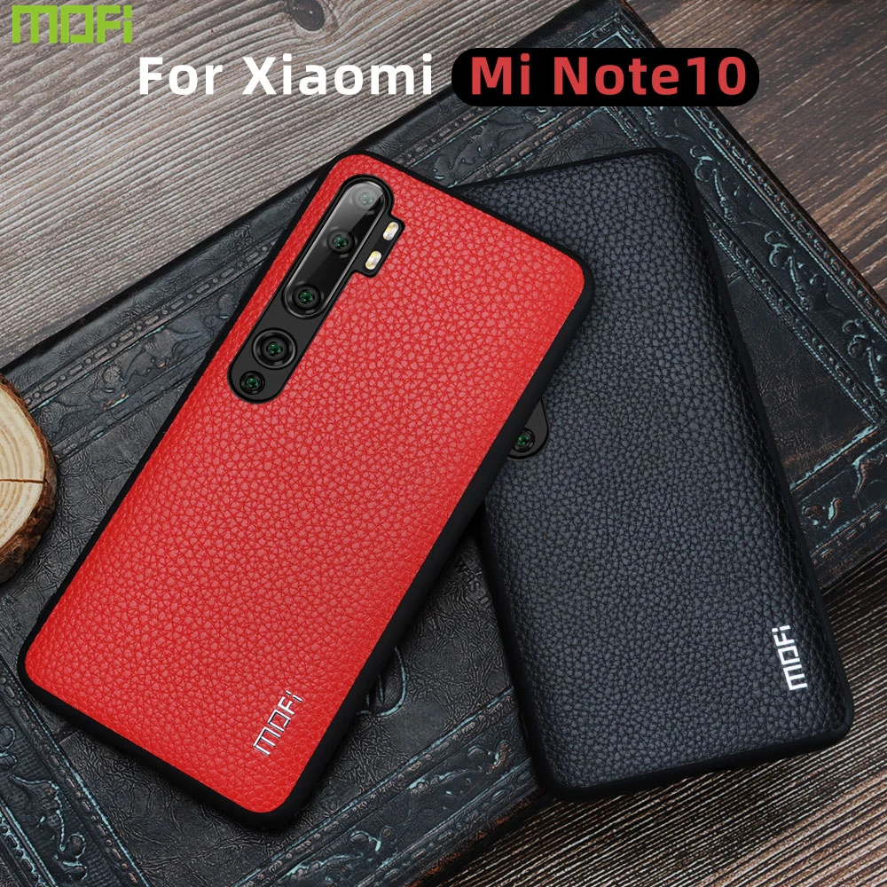 Чехол Mofi для Xiaomi Mi Note 10 чехол кожаная задняя крышка Защитная перчатка в деловом