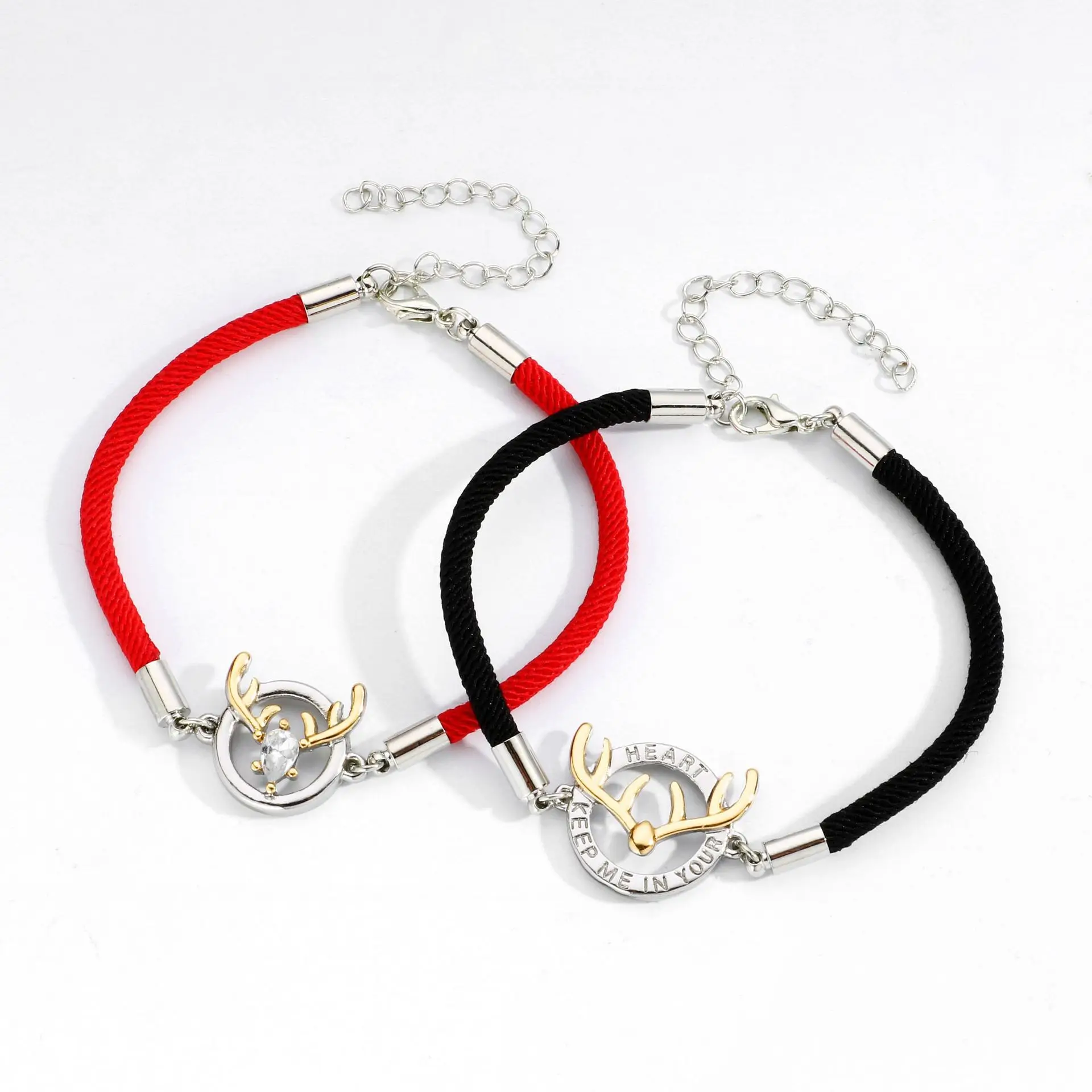 

Fashion Yilu Have You Couple Bracelet Men and Women Red Black Rope Bracelet Couple Girlfriend Bracelet hot sale