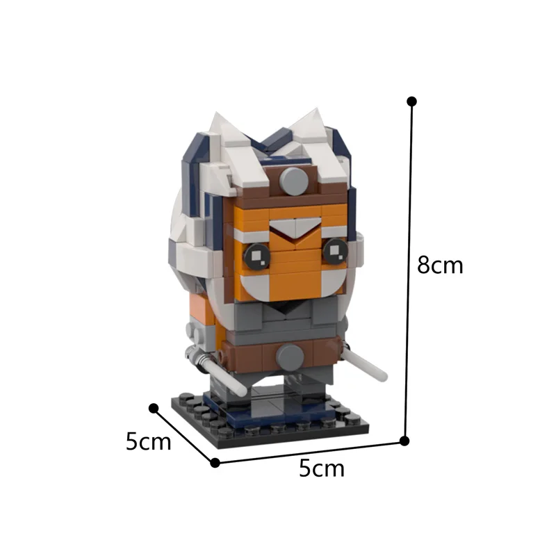 

Star Movie Ahsokaed Brickheadz Building Blocks DIY Action Figures Bricks Heads Toys Kids Collection Decoration Xmas Gift