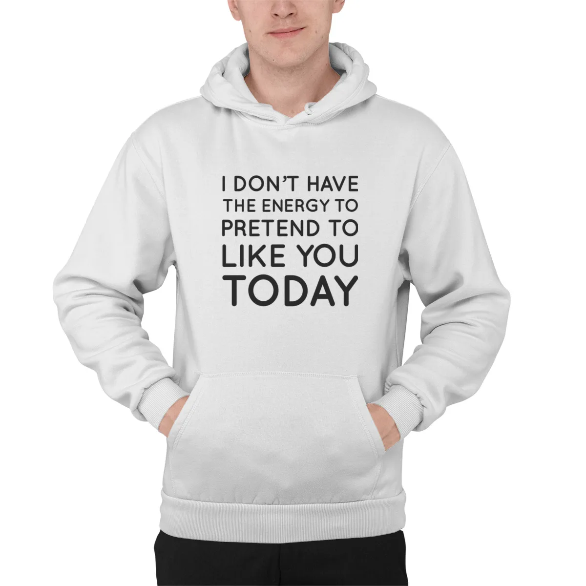 

Men's Hoodie I don't have the energy to pretend to likeGames Punk autumn winter hoodies Sweat Capuche 41147