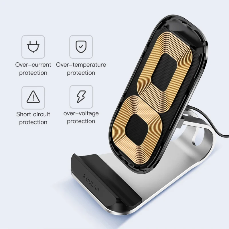 Беспроводное зарядное устройство KUULAA для Samsung S20 S10 S9 Note 10 iPhone 11 XS XR X 8 Airpods Pro Вт |
