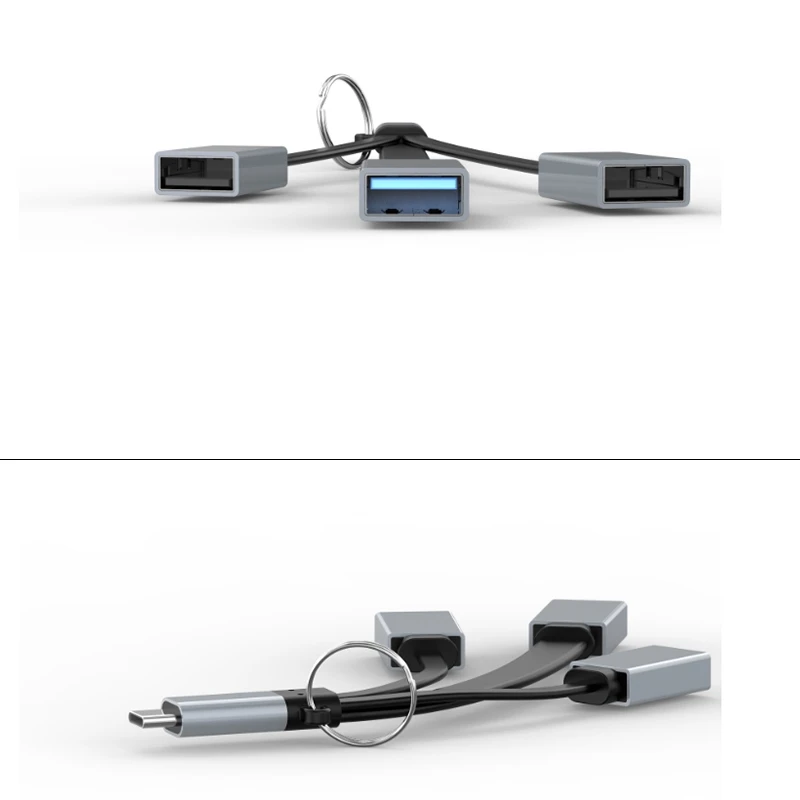 USB C концентратор кабель Type OTG адаптер с 3 usb портами портативный удлинитель для