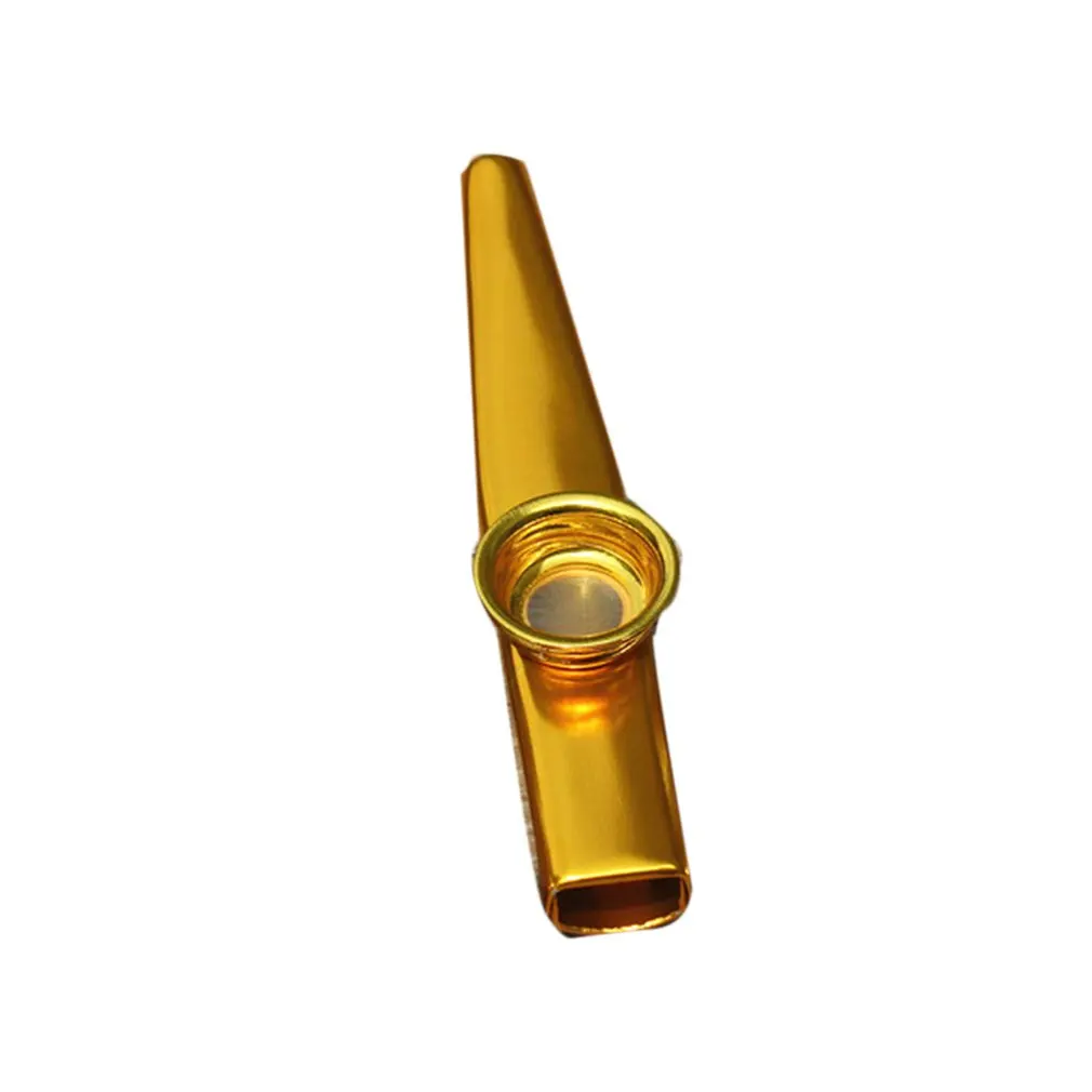 Цвет: желтый Металлические Kazoos Музыкальные инструменты флейты диафрагмы рот Kazoos Музыкальные инструменты хороший компаньон для гитары - Цвет: Цвет: желтый