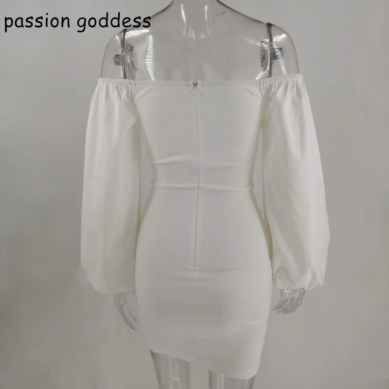 

High Quality Black White Women Summer Sexy Long Lantern Sleeve Bandage Dress Lace Up Bodycon Pleated Mini Female Party Dresses