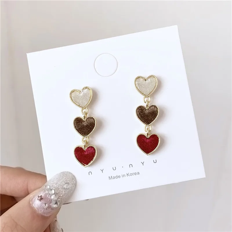 Корейский романтичный розовый контраст Цвет матовое с принтом сердце Любовь